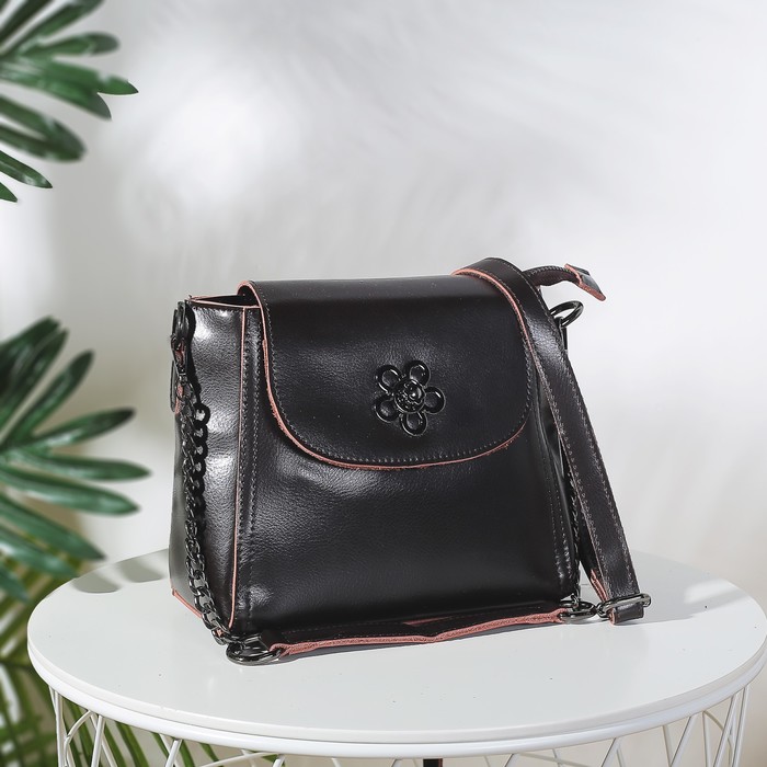 Сумка женская, отдел с перегородкой на молнии, наружный карман, длинный ремень, цвет кофе