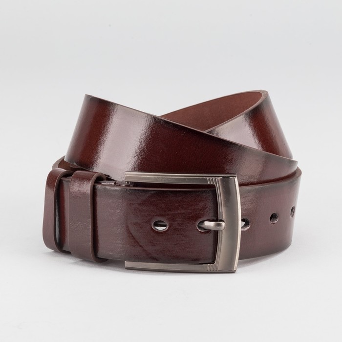 Ремень мужской "Великан", винт, пряжка тёмный металл, ширина - 4,5см, длина от 130см, цвет коричневый