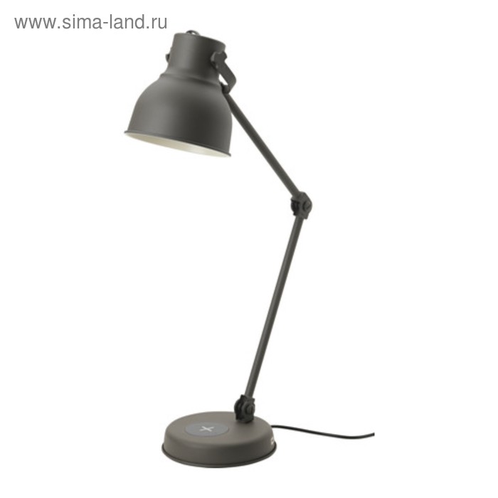 фото Настольная лампа хектар 1x7вт е14 темно-серый 18x18см ikea