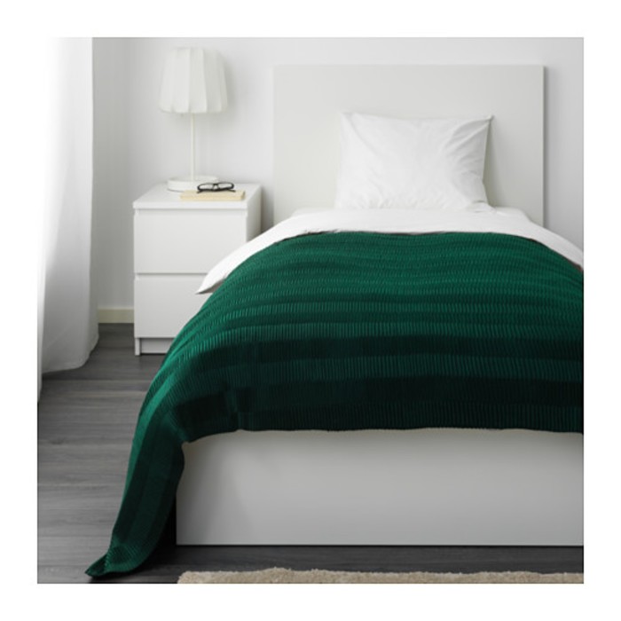 Плед ВЭГМОЛЛА, размер 120х160 см, цвет зелёный