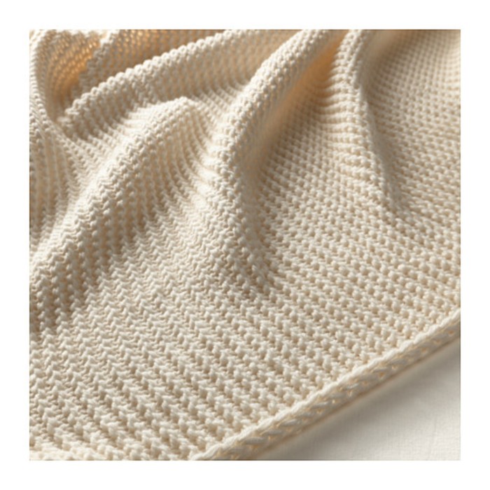 Плед ИГАБРИТТА, ращмер 130х170 см, цвет белый с оттенком