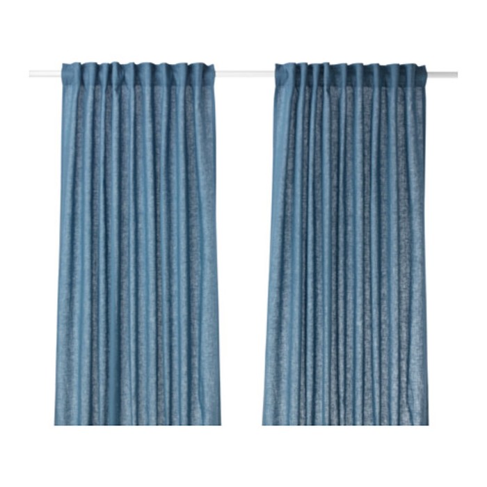 Гардины АЙНА, размер 145х300 см-2 шт., цвет синий