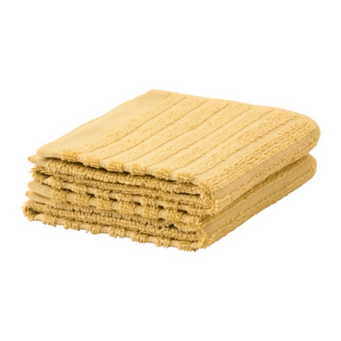 Полотенце махровое ВОГШЁН, размер 30х50 см-2 шт., цвет светло-жёлтый, 390 г/м2