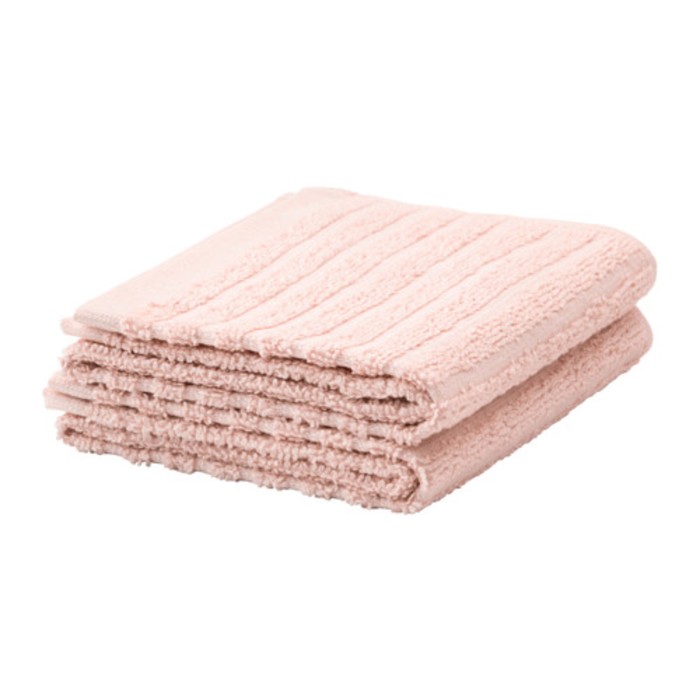 Полотенце махровое ВОГШЁН, размер 30х50 см-2 шт., цвет бледно-розовый