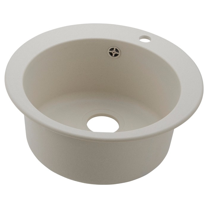 Мойка кухонная "Эскелен", врезная, кварцевый композит, цвет бежевый