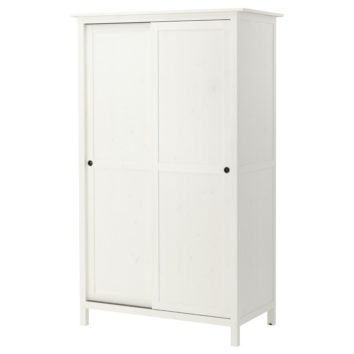 Гардероб с 2 раздвижными дверцами ХЕМНЭС, белая морилка