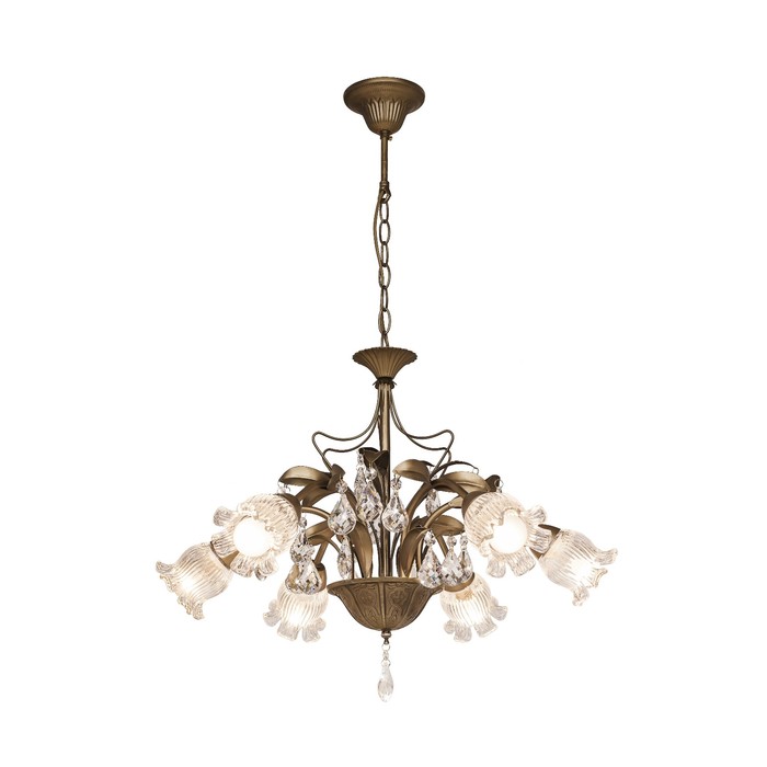 Люстра подвесная "Semiramida" 6x60Вт Е14 бронза 70x70x50-85см