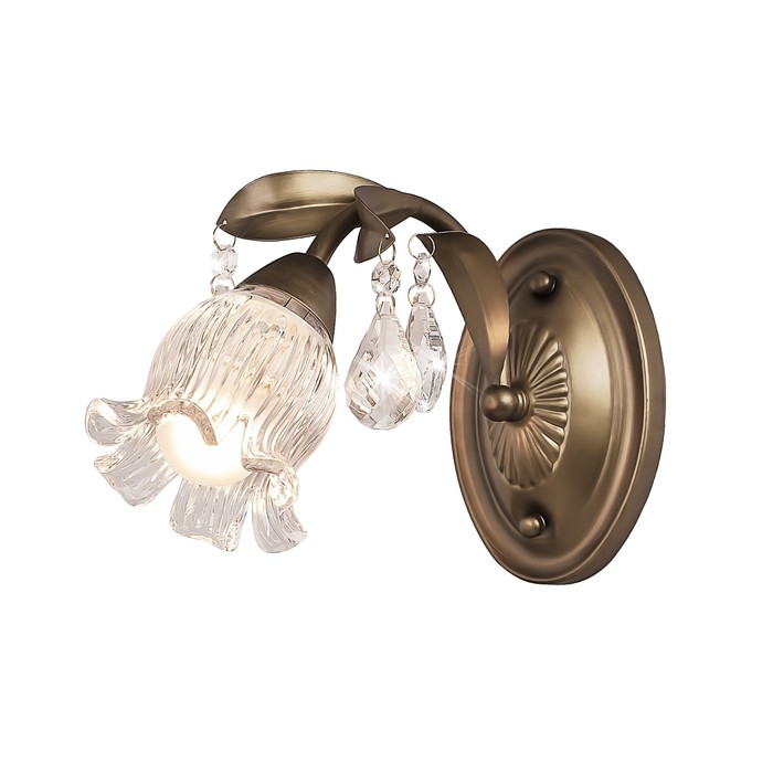 Бра "Semiramida" 1x60Вт Е14 бронза 27x10,5x18см