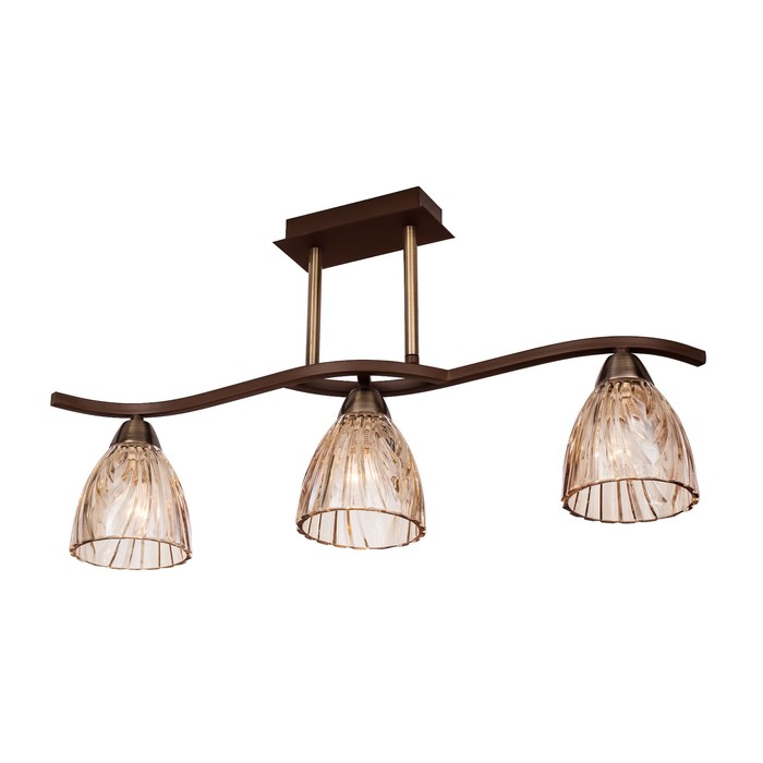 Люстра потолочная "Comfort" 1x60Вт Е14 античная бронза 69x18x19см