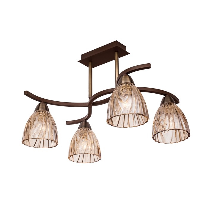 Люстра потолочная "Comfort" 4x60Вт Е14 античная бронза 50,1x35x19см
