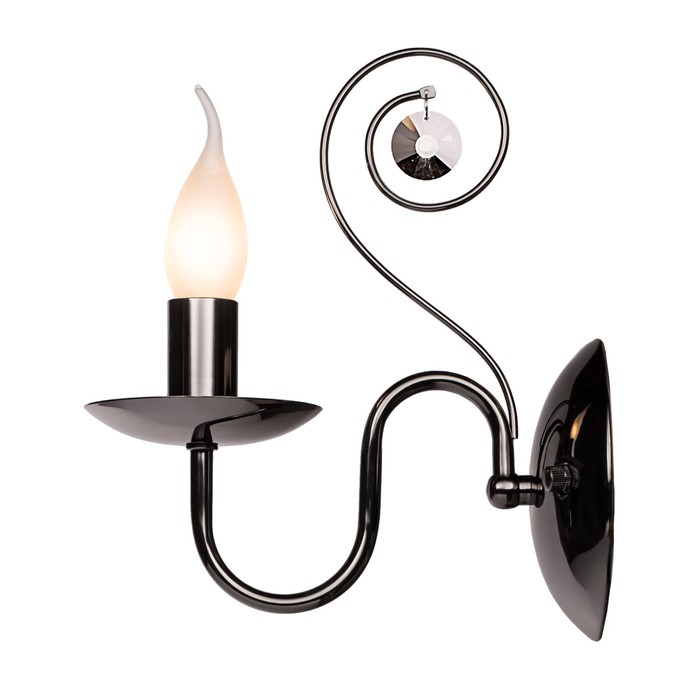 Бра "Fancy" 1x60Вт E14 черный жемчуг 22,2x24x24,1см