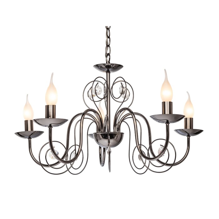 Люстра подвесная "Fancy" 5x60Вт E14 черный жемчуг 62,8x62,8x70,3см