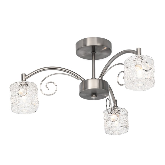 Люстра потолочная "Lille" 3x40Вт G9 хром матовый 46x46x19,5см