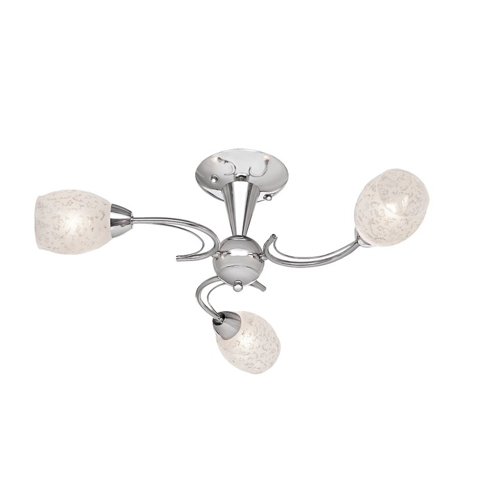 Люстра потолочная "Eseniya" 3x60Вт Е14 хром 58x58x27см