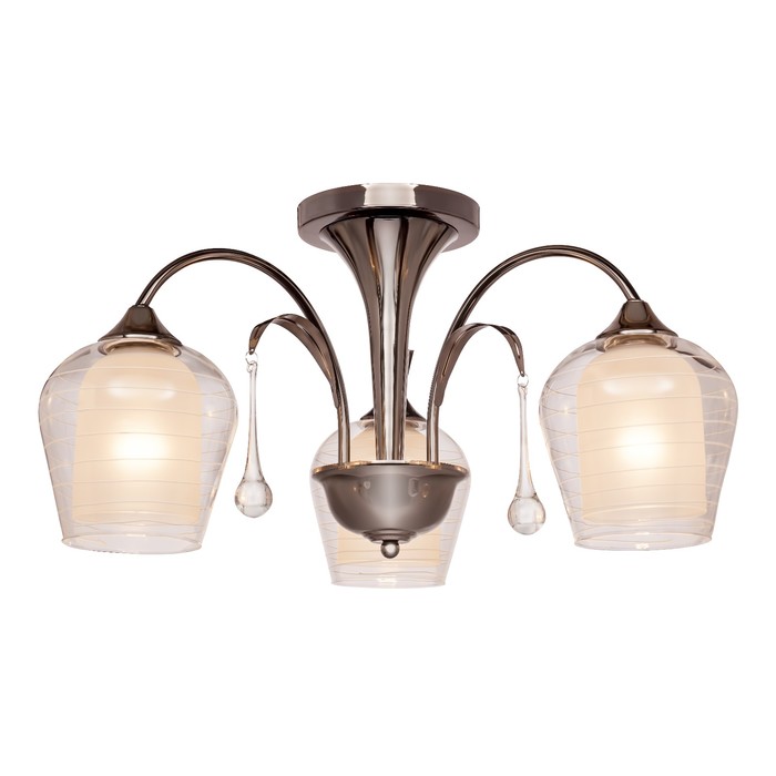 Люстра потолочная "Loretto" 3x60Вт E27 хром 52x52x26см