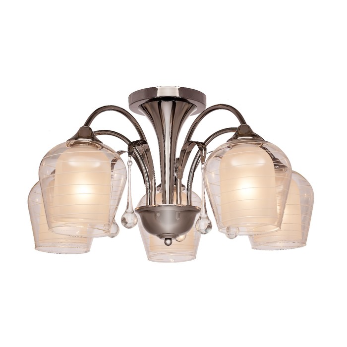 Люстра потолочная "Loretto" 5x60Вт E27 хром 52x52x26см