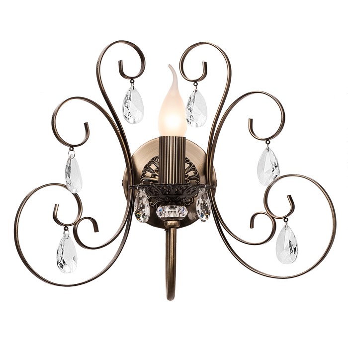 Бра "Vienna" 1x60Вт Е14 бронза 18x42x32см