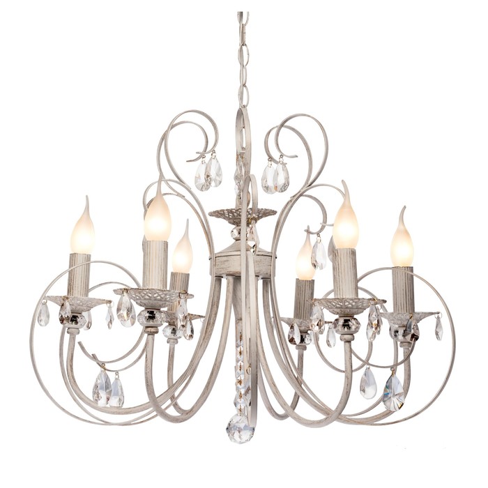 Люстра подвесная "Vienna" 6x60Вт Е14 белый 60,6x60,6x70,5см