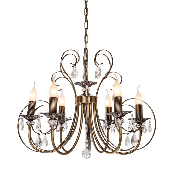 Люстра подвесная "Vienna" 6x60Вт Е14 бронза 60x60x70см