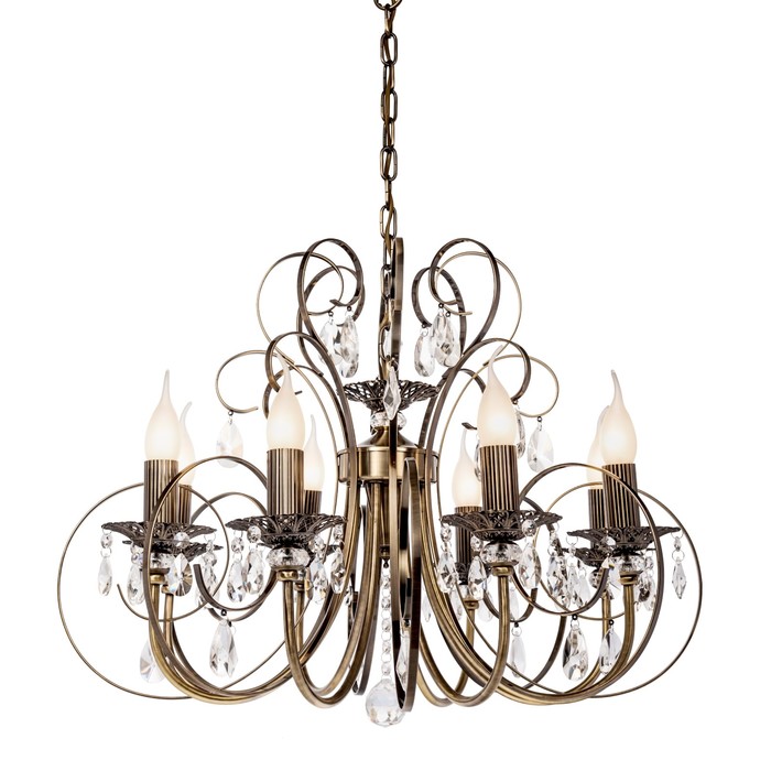 Люстра подвесная "Vienna" 8x60Вт Е14 бронза 60x60x70см