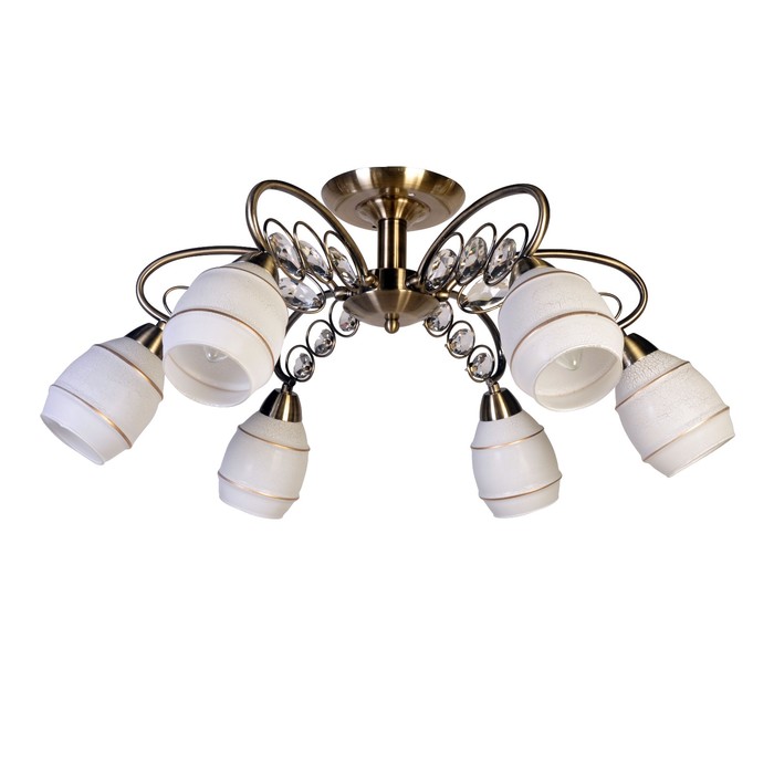 Люстра потолочная "Spark" 6x60Вт Е14 бронза 63x63x29см