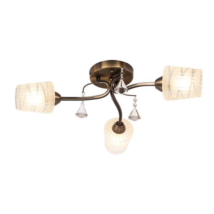 Люстра потолочная "Levity" 3x60Вт Е14 бронза 50,7x50,7x25см