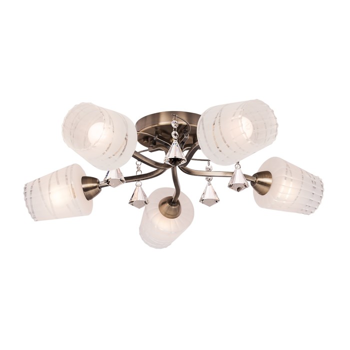 Люстра потолочная "Levity" 5x60Вт Е14 бронза 56,5x56,5x25см