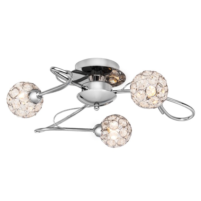 Люстра потолочная "La Rochelle" 3x40Вт G9 хром 46x46x20см