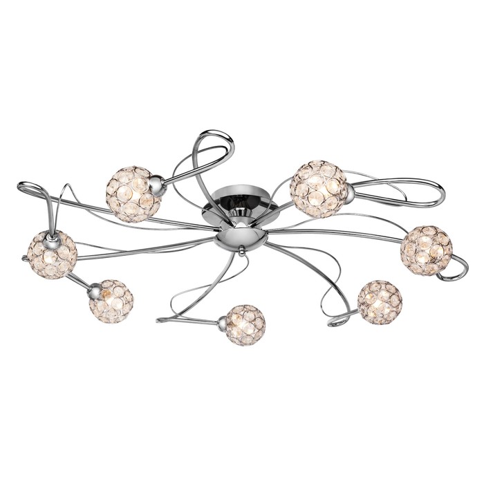 Люстра потолочная "La Rochelle" 7x40Вт G9 хром 80x80x20см