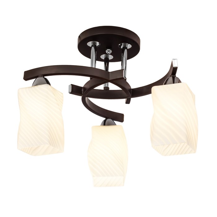 Люстра потолочная "Bertuccio" 3x60Вт Е14 венге 43x43x30см