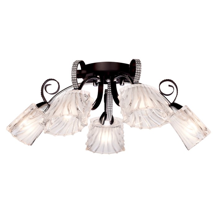 Люстра потолочная "Joy" 5x60Вт E14 венге 58x58x20см