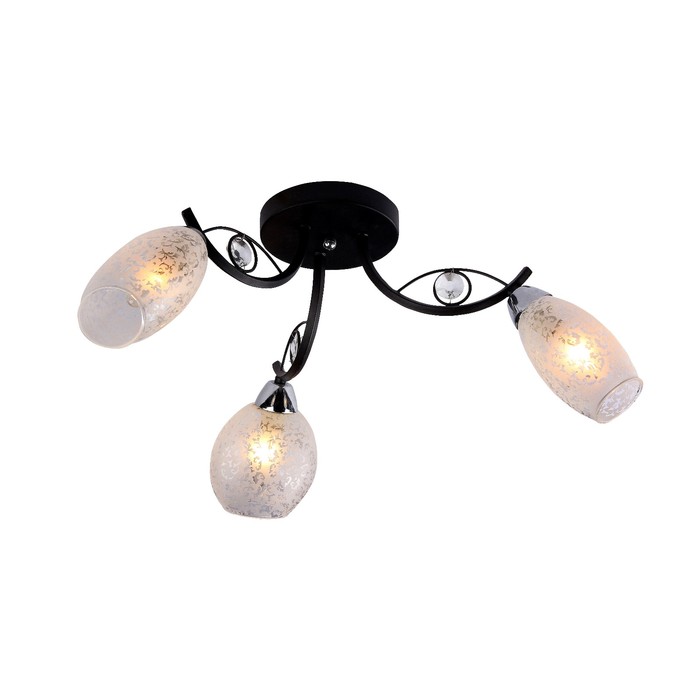 Люстра потолочная "Anjou" 3x60Вт E14 венге 66x66x27см