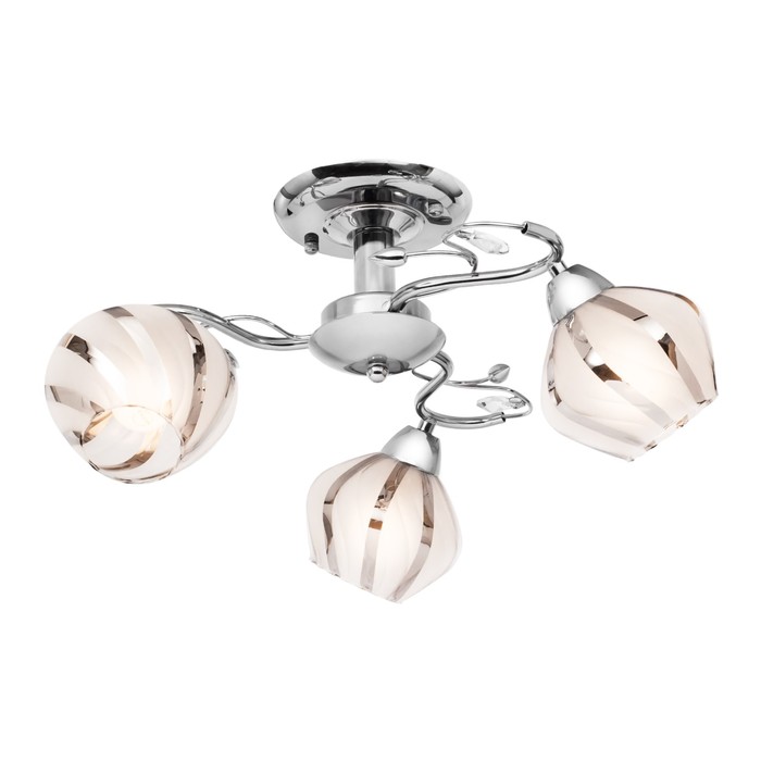 Люстра потолочная "Cardmel" 3x60Вт E14 хром 55x55x26см