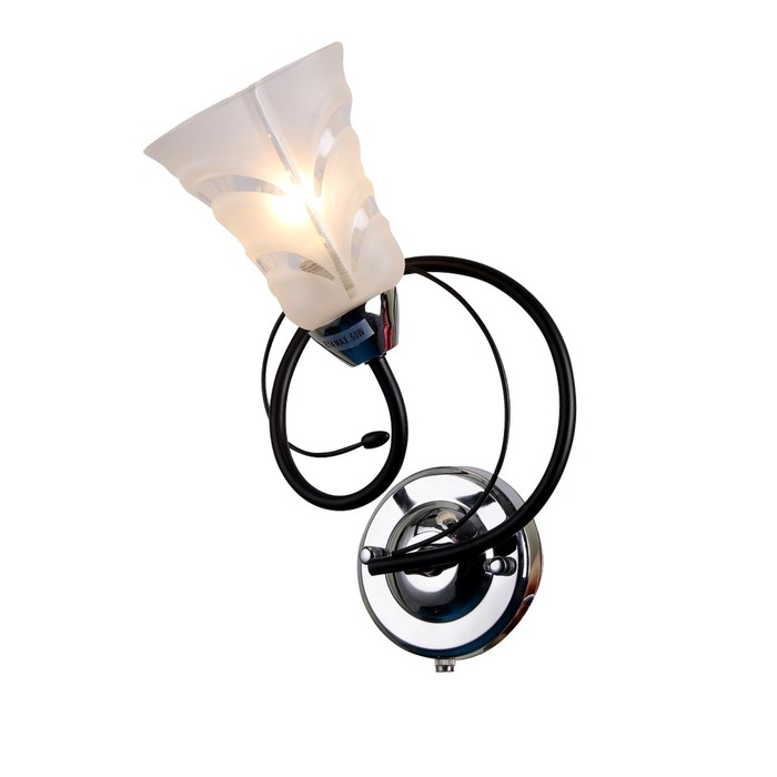 Бра "Bibis" 1x60Вт E14  венге, хром 21,7x10x20,7см