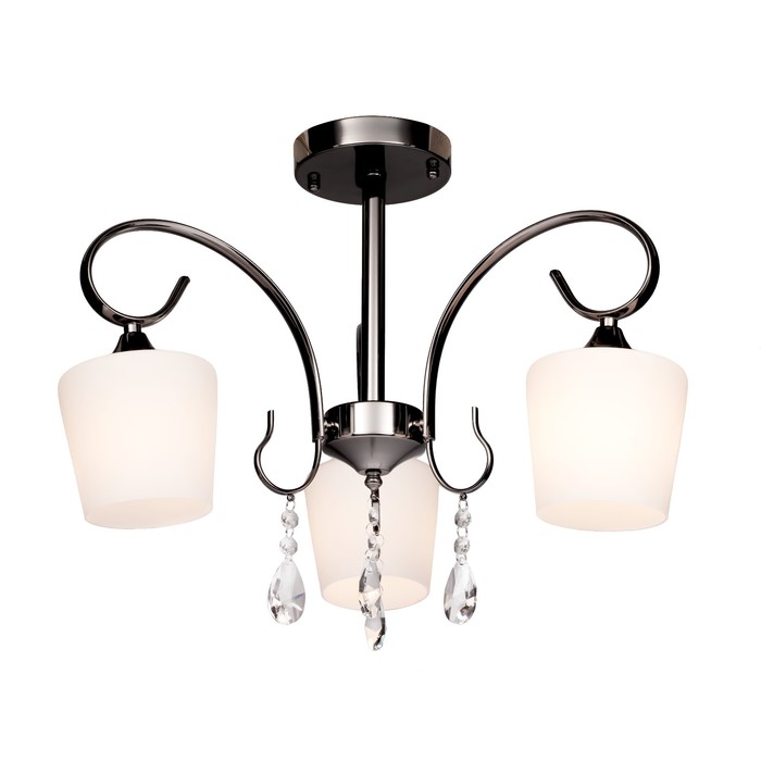 Люстра потолочная "Grace" 3x60Вт E27 хром 50x50x40см