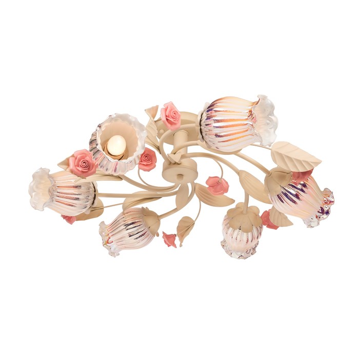 Люстра потолочная "Alba" 6x60Вт E27 белый 70x70x28см