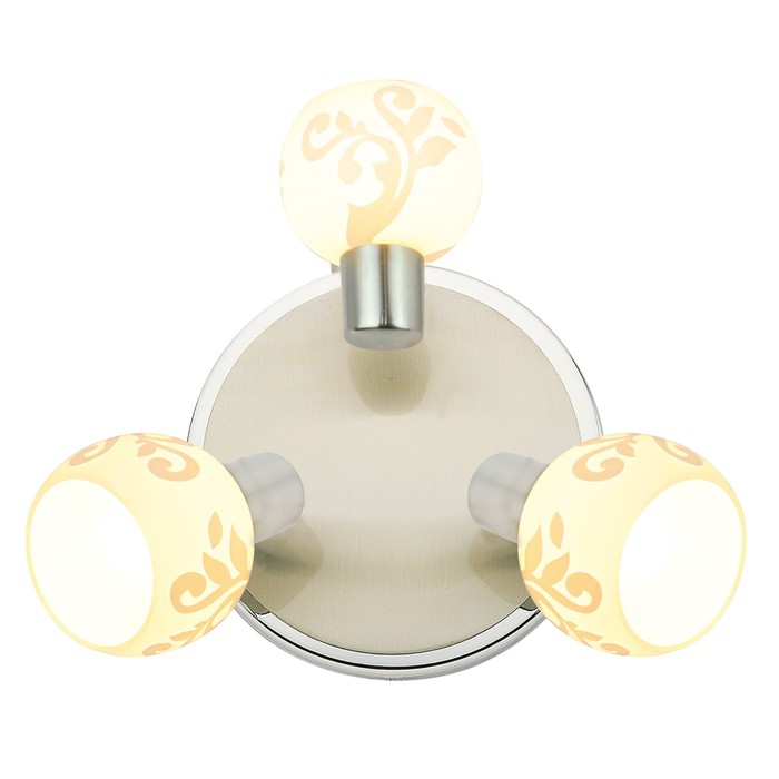 Люстра Спот "Flora" 3x40Вт Е14 матовый хром 13x23см