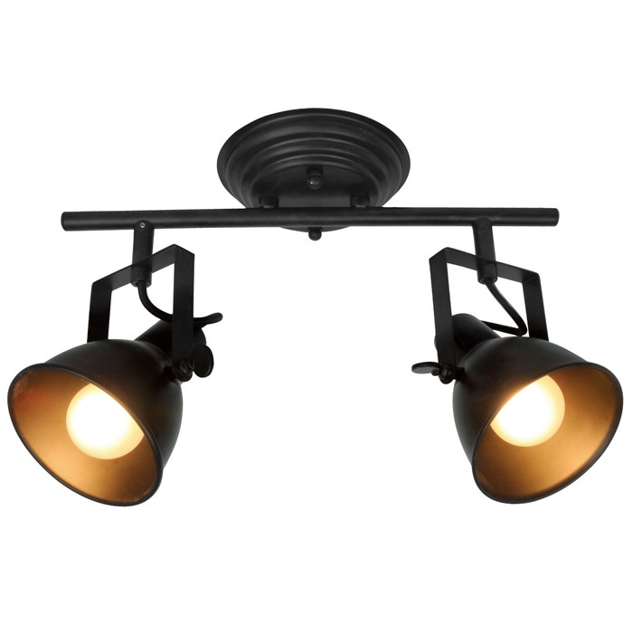 Люстра Спот "Bastille" 2x60Вт Е14 черный, голубой 19x13x20см