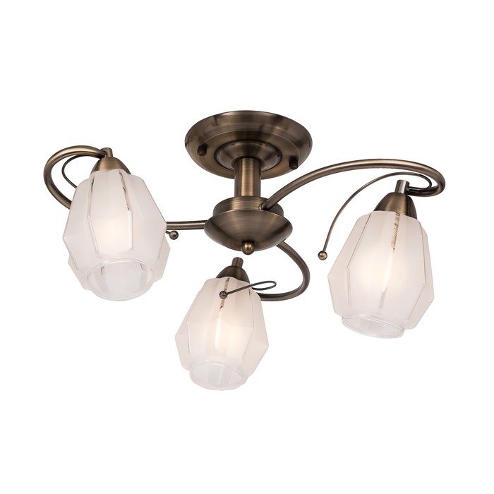 Люстра потолочная "Brazil" 3x60Вт E14  бронза 51x51x29см