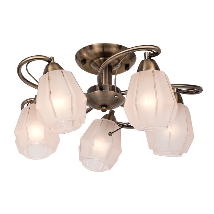 Люстра потолочная "Brazil" 5x60Вт E14  бронза 51x51x29см