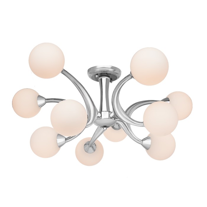 Люстра потолочная "Premium" 10x60Вт E27 хром 90x90x28см