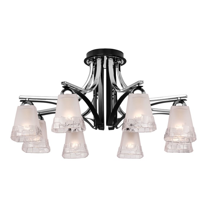 Люстра потолочная "Montenegro" 8x60Вт E14  ченый глянец, хром 66x66x31см