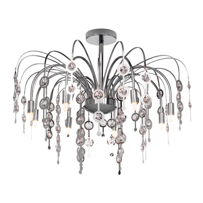 Люстра потолочная "Prestige" 8x40Вт G9 хром 65x65x50см