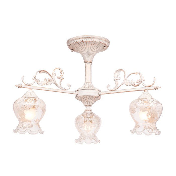 Люстра потолочная "Leonardo" 3x60Вт E27 белый 60x60x30см