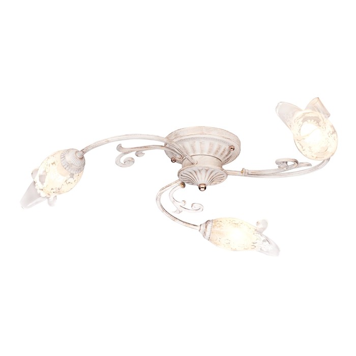 Люстра потолочная "Largo" 3x60Вт Е14 белый 74x74x24см