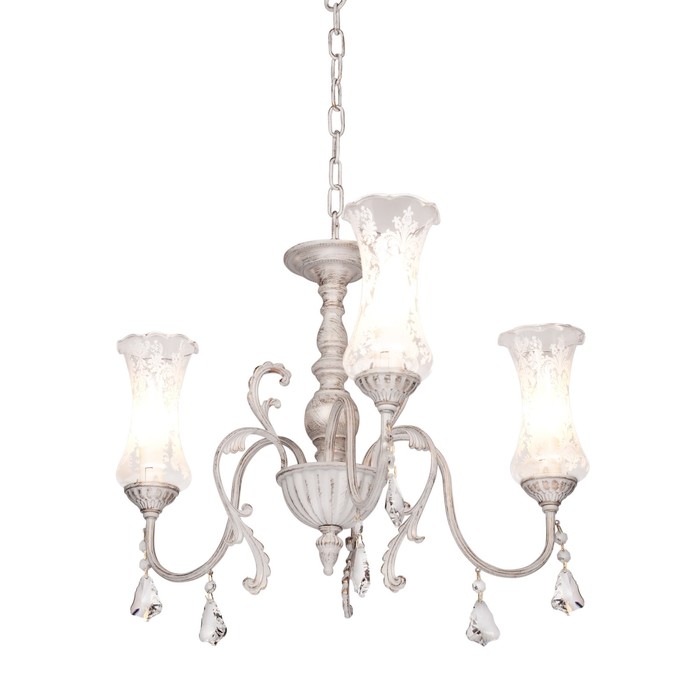 Люстра подвесная "Presto" 3x60Вт Е14 белый 56x56x100см