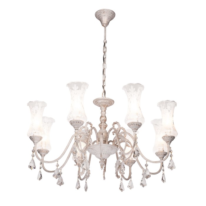 Люстра подвесная "Presto" 8x60Вт Е14 белый 74x74x100см