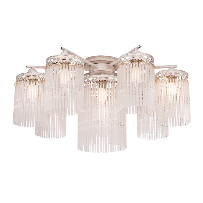 Люстра потолочная "Venezia" 8x60Вт Е14 белый 68x68x35см