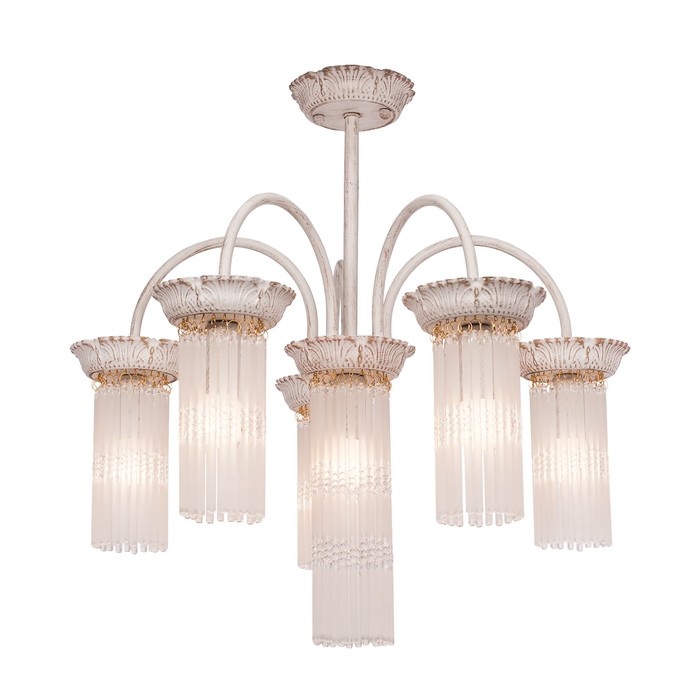 Люстра потолочная "Venezia" 6x60Вт Е14 белый 50x50x50см