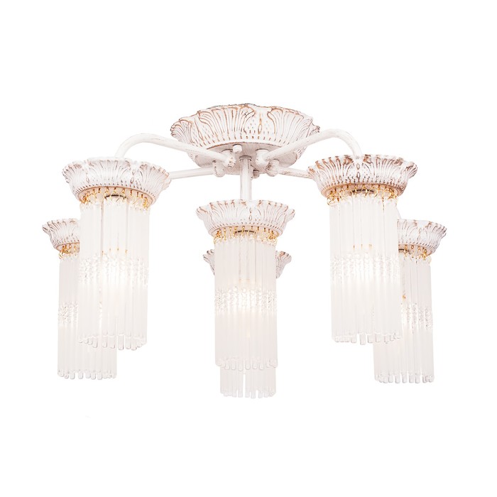 Люстра потолочная "Venezia" 6x60Вт Е14 белый 50x50x29см